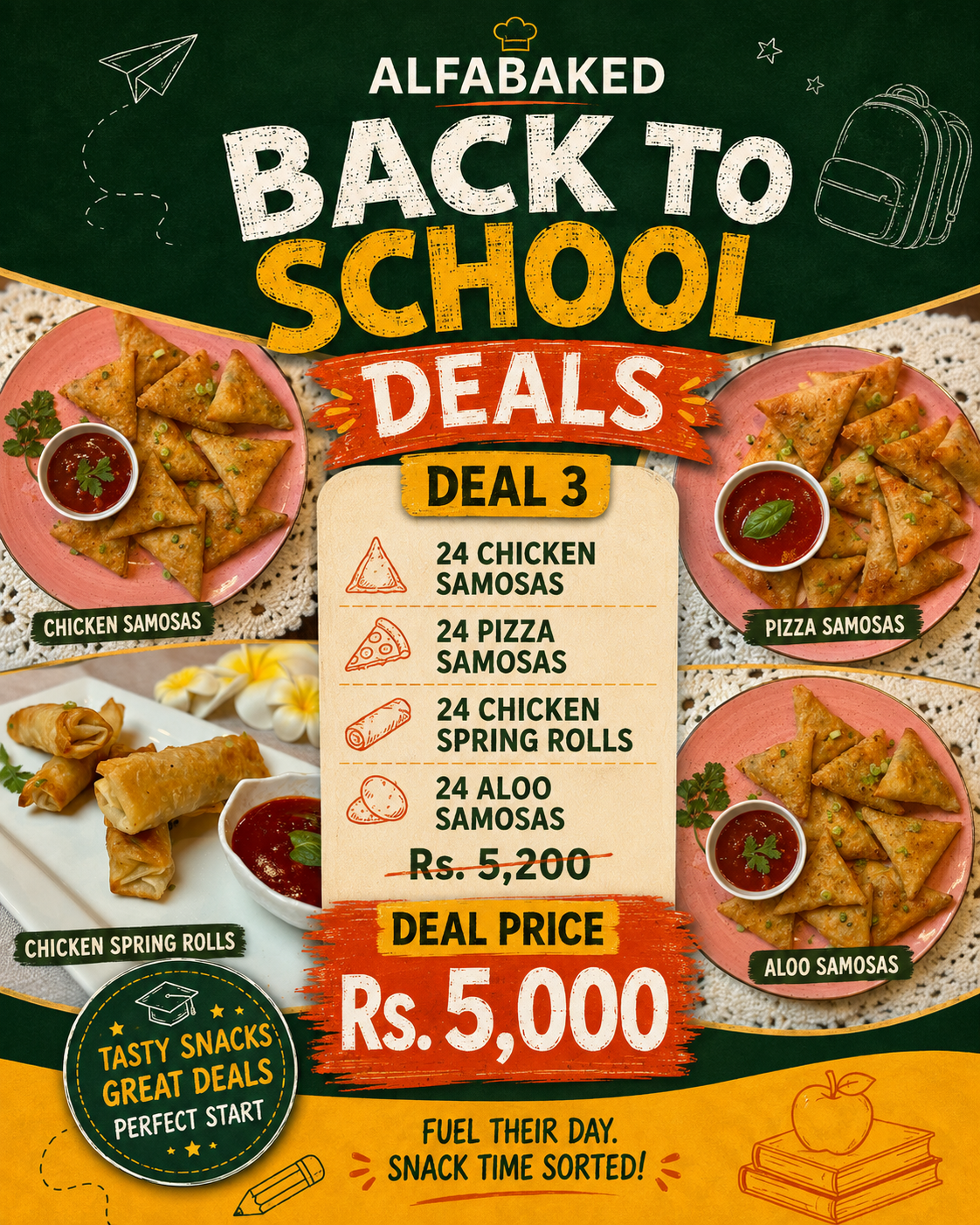 DEAL 3 – Samosa & Spring Roll Feast